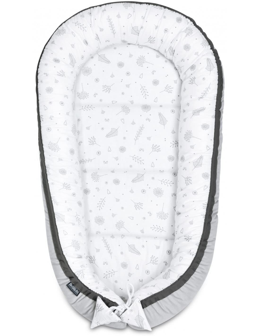 Bellochi Growing in style Gniazdko dla niemowląt klasy premium, dla noworodka, 90 x 60 x 12 cm, 100% bawełna, gniazdo dla niemowląt, dla chłopca, dla dziewczynki, akcesoria dla niemowląt - Copse