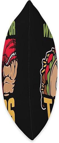 Miniatura 2 de Will Block for Tacos Throw Pillow, 16x16, Multicolor