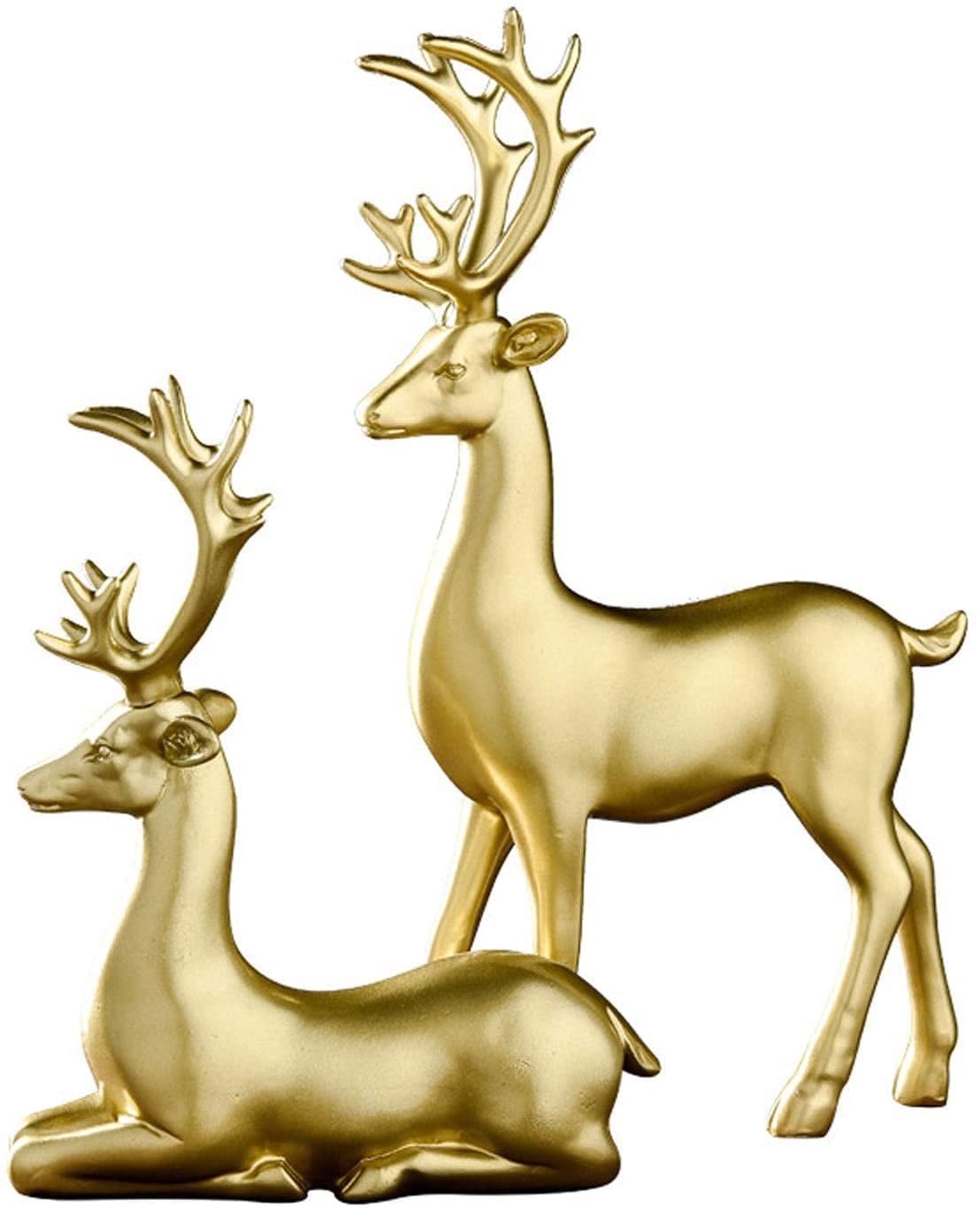Dekorative Ornamente, 1 Paar Elch-Skulptur, Kunstharz-Statue – nordische Dekoration, Heimdekoration, Statuen, Elch-Figuren – Moderne Dekoration, Elche, Tischdekoration, Tischdekoration, Neuh