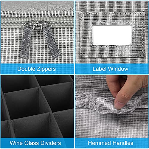 Vtvt Wine Glass Storage Container Stemware, Holds 12 Red Or White Wine Glasses, And Crystal Glassware Hard Shell Moving Box With Hard Top And Sides (Set Of 1) #TOP3