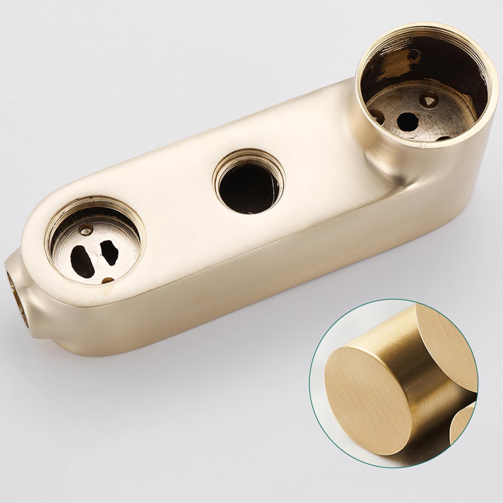 Grifo para Lavadora Grifo De Baño Doble Salida Grifos De Lavabo Latón Agua Fría Y Caliente,Plata