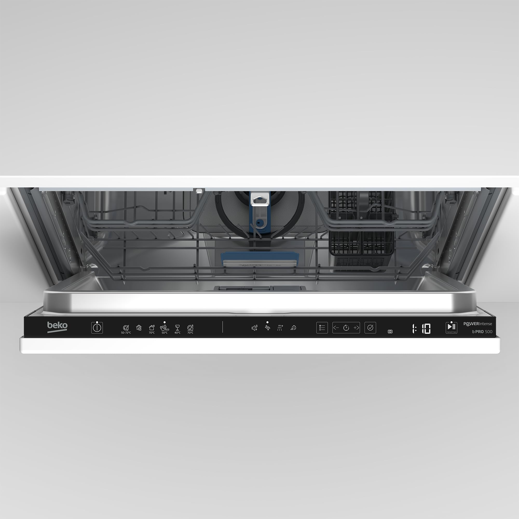 Beko BDIN36550P Geschirrspüler 60 cm, freistehend und unterbaufähig, für 15 Maßgedecke, 6 Programme, 5 Zusatzfunktionen, 3 Spülebenen, PowerIntense, SilentWash, SelfDry, weiß