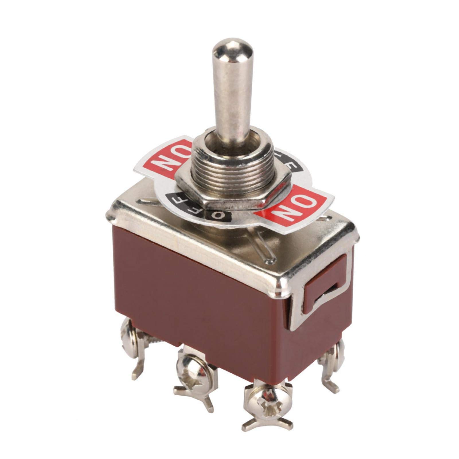 Interruptores de palanca Paquete de 5 interruptores de palanca basculantes for automóvil SPST de encendido y apagado de 6 pines, orificio de montaje de 15 A, 250 V y 12 mm interruptor electronico