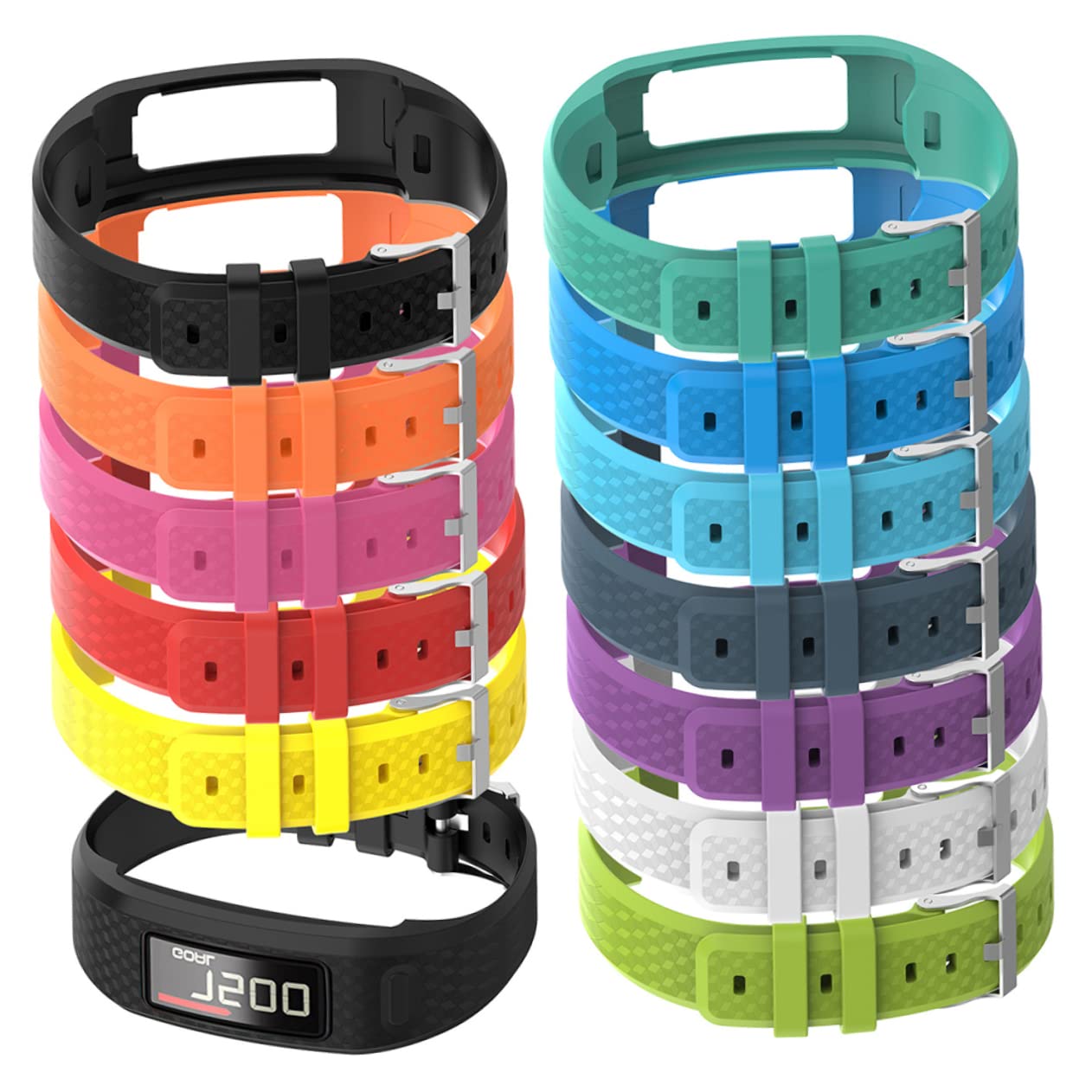 Mikikit 2pcs 2 Watch Accessory Silicone Watchband Replacement Strap Stylish Comfort Fit Small Size