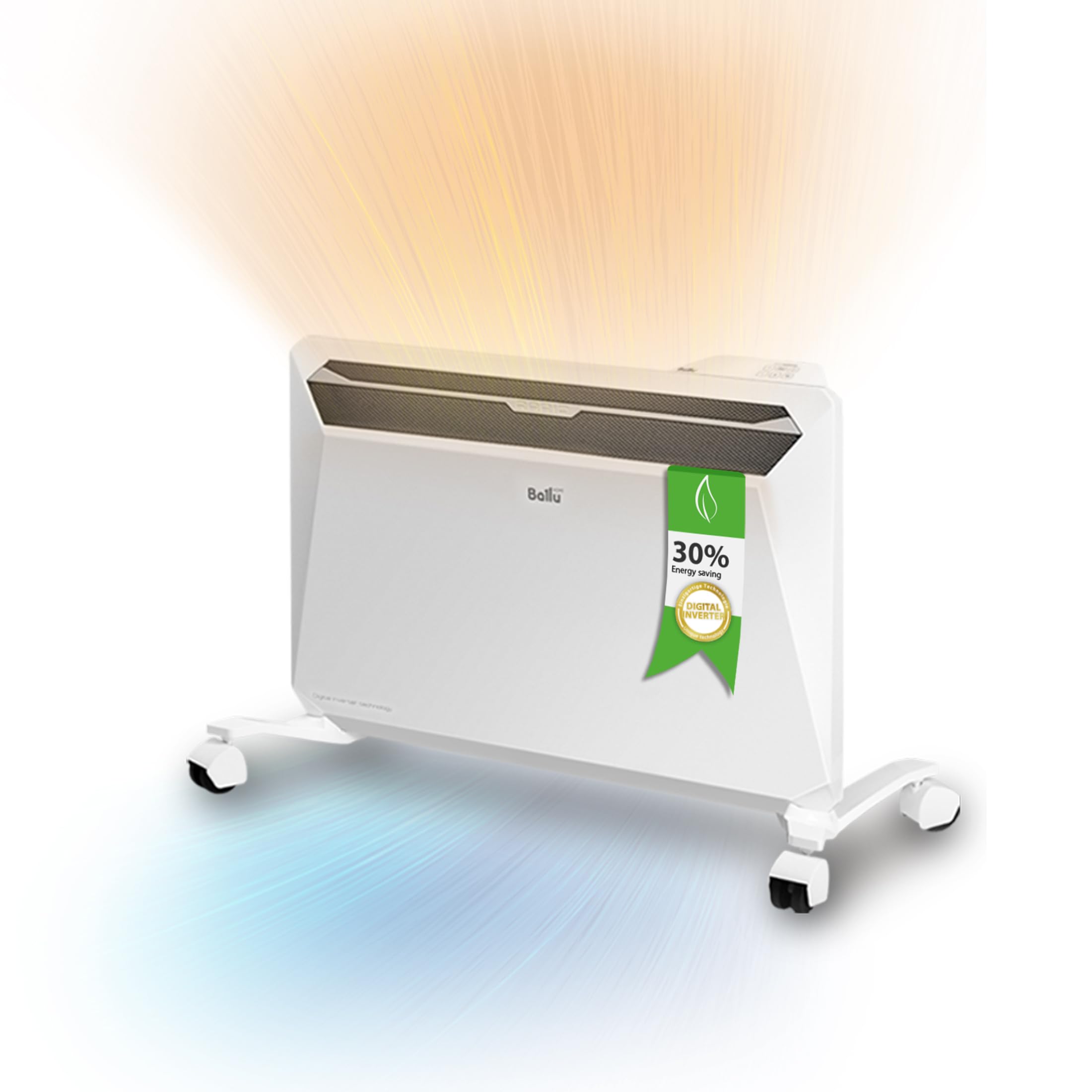 Ballu Rapid Convettore Riscaldatore con 2200W bianco - fino al 30% di risparmio energetico grazie all'esclusiva tecnologia Inverter + Modulo Wifi, programma settimanale, conforme ErP