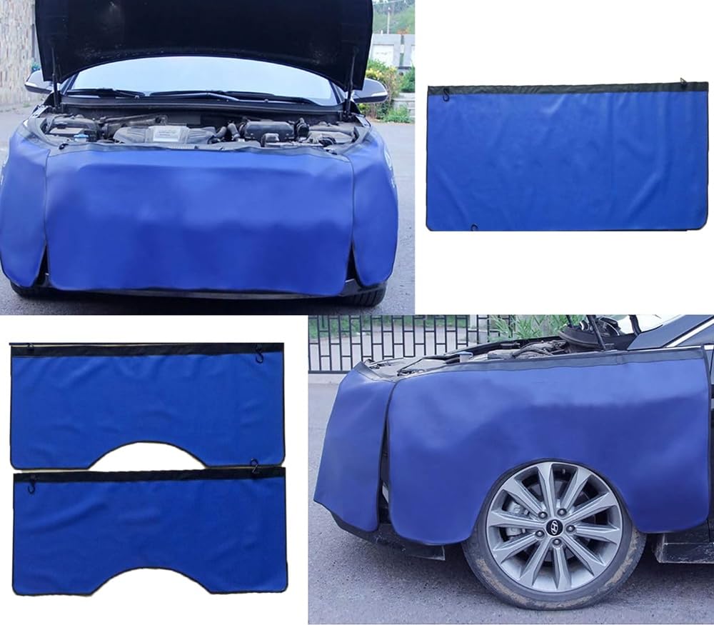 Generico Set 3 PZ Telo Magnetico Copertura Protezione per PARAFANGO E Frontale CARROZZERIA dell' Auto