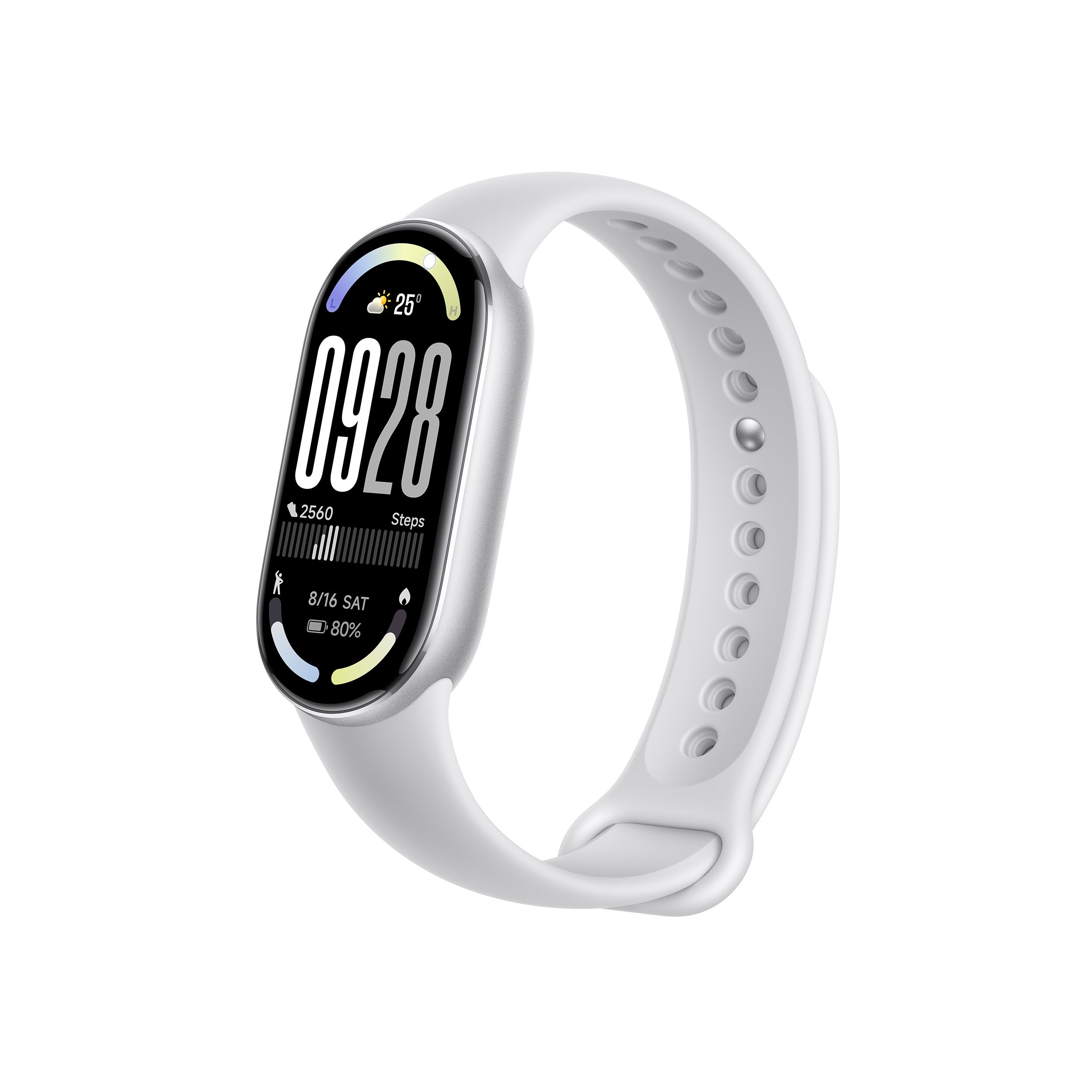 xiaomi mi smart band 10 2025 global version - 17234 amoled display  21 days battery life  touchscreen multi-sport tracker activity tracker heart rate monitor  bt54 - glacier silver