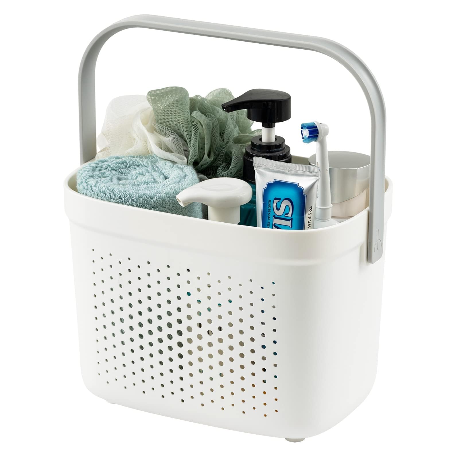 Sponsored Ad – TERRIFI Versatile Shower Caddy Tote, Large Capacity, Durable Plastic Basket with Handle, Ideal for Dorm, College, Bathroom, Camping, Grey