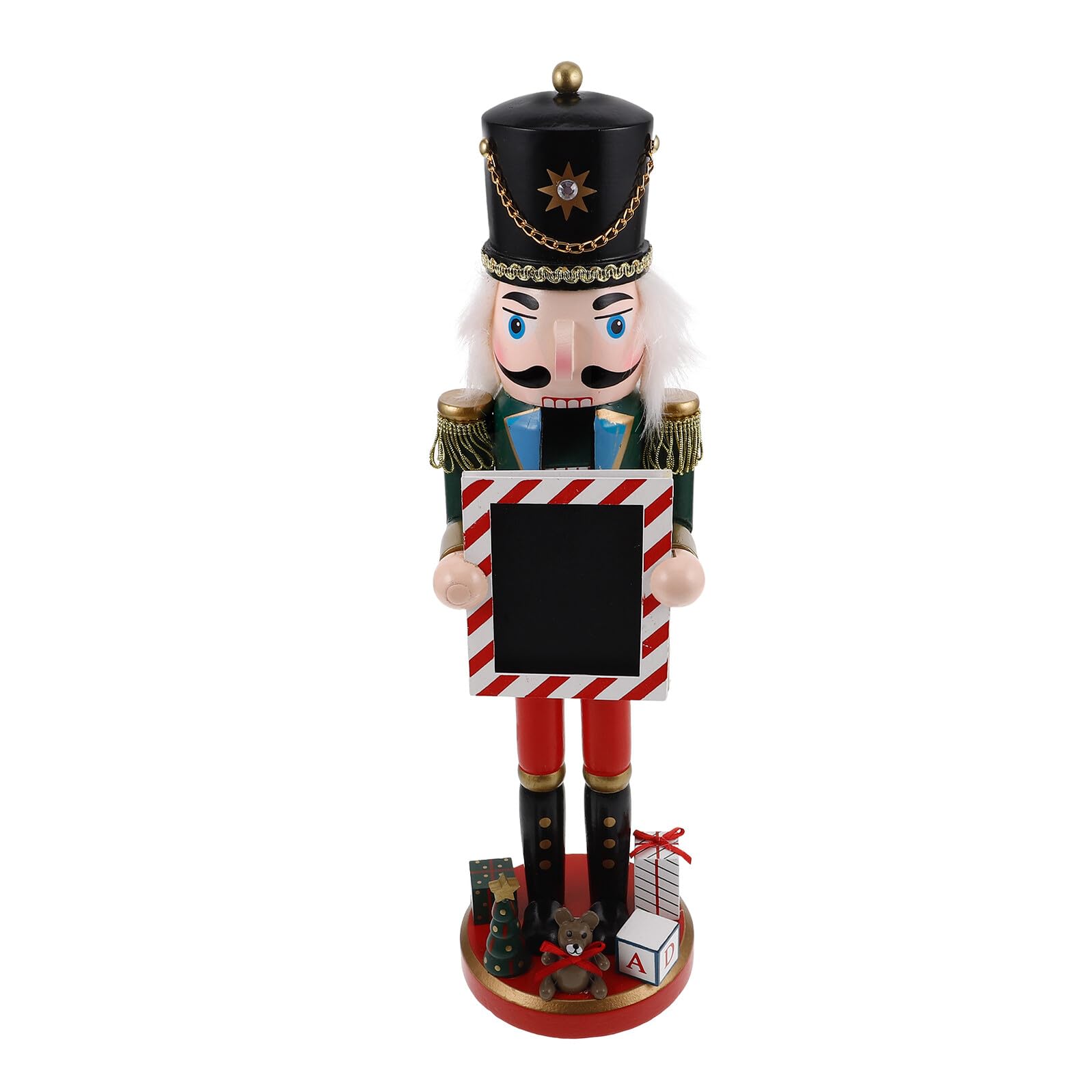 Figurine Casse-Noisette artisanale en bois vert, un soldat traditionnel d'exception
