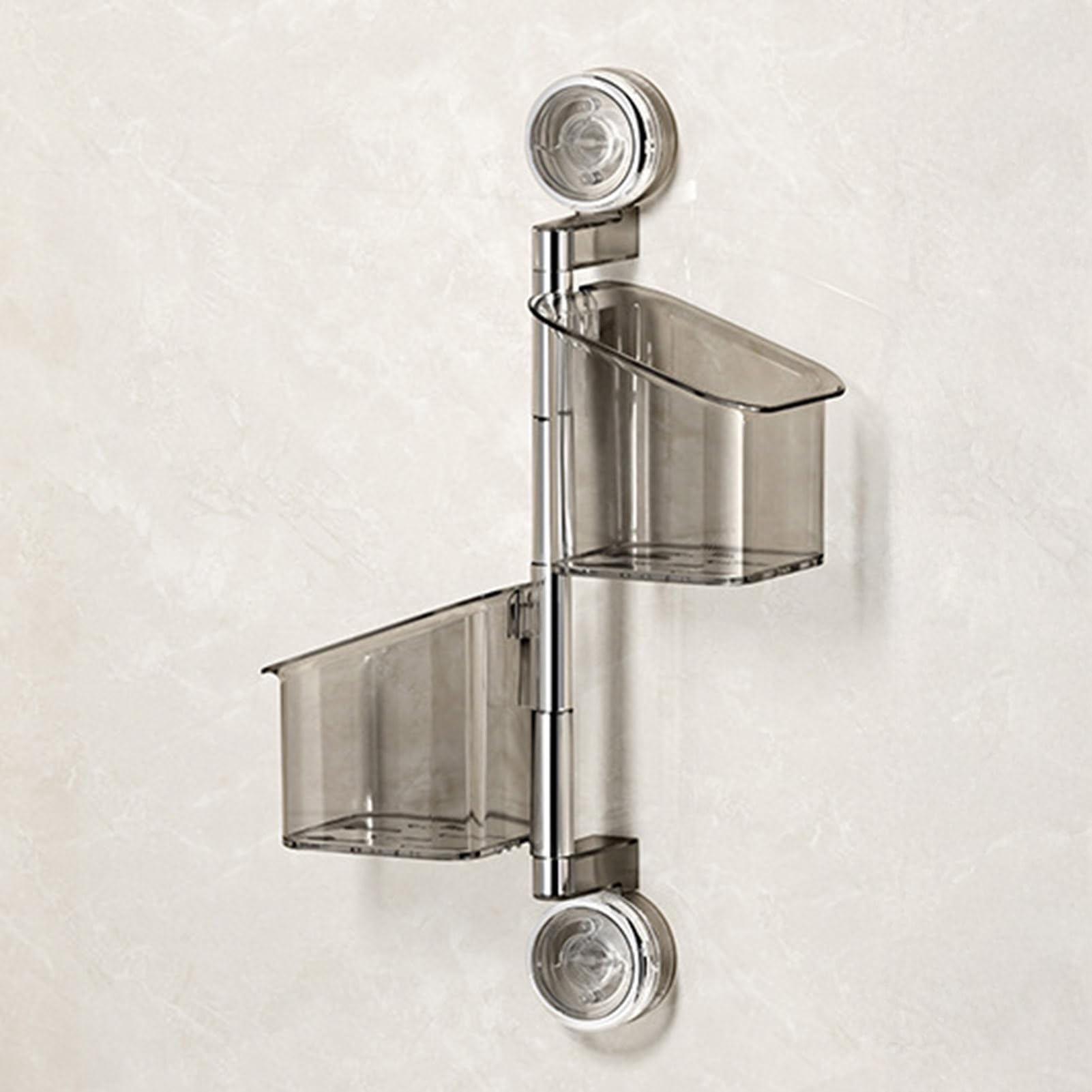 Walbest Shower Shelf Suction Cup 3 Tier Shower Caddy Organizer Large Capacity Rotating Storage Basket Wall Mounted Kitchen