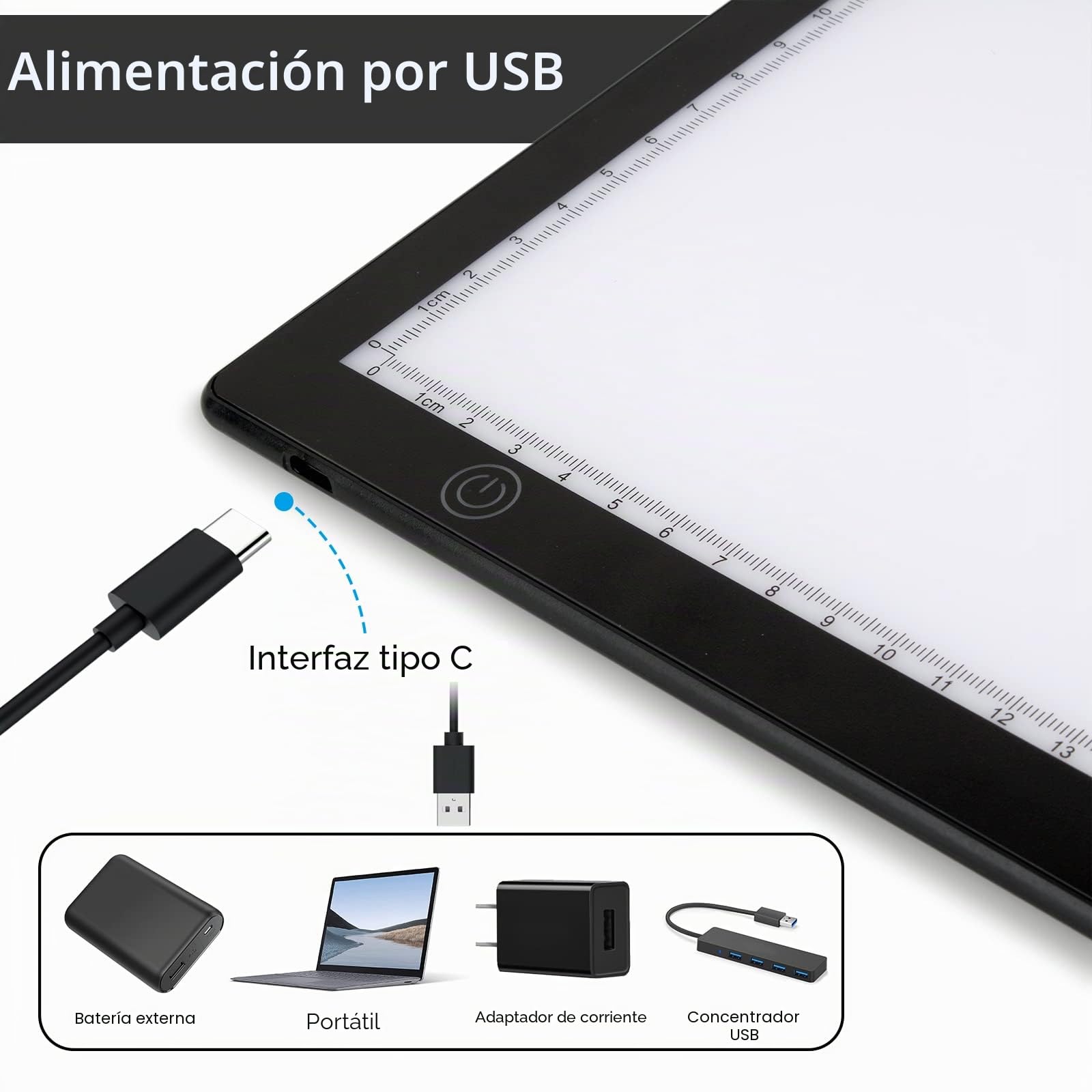 Almohadilla de luz de visión deslizante para diapositivas y escaneo negativo de películas, retroiluminación magnética ultrafina de tamaño A4 para dibujo de tatuajes, bocetos, plantillas