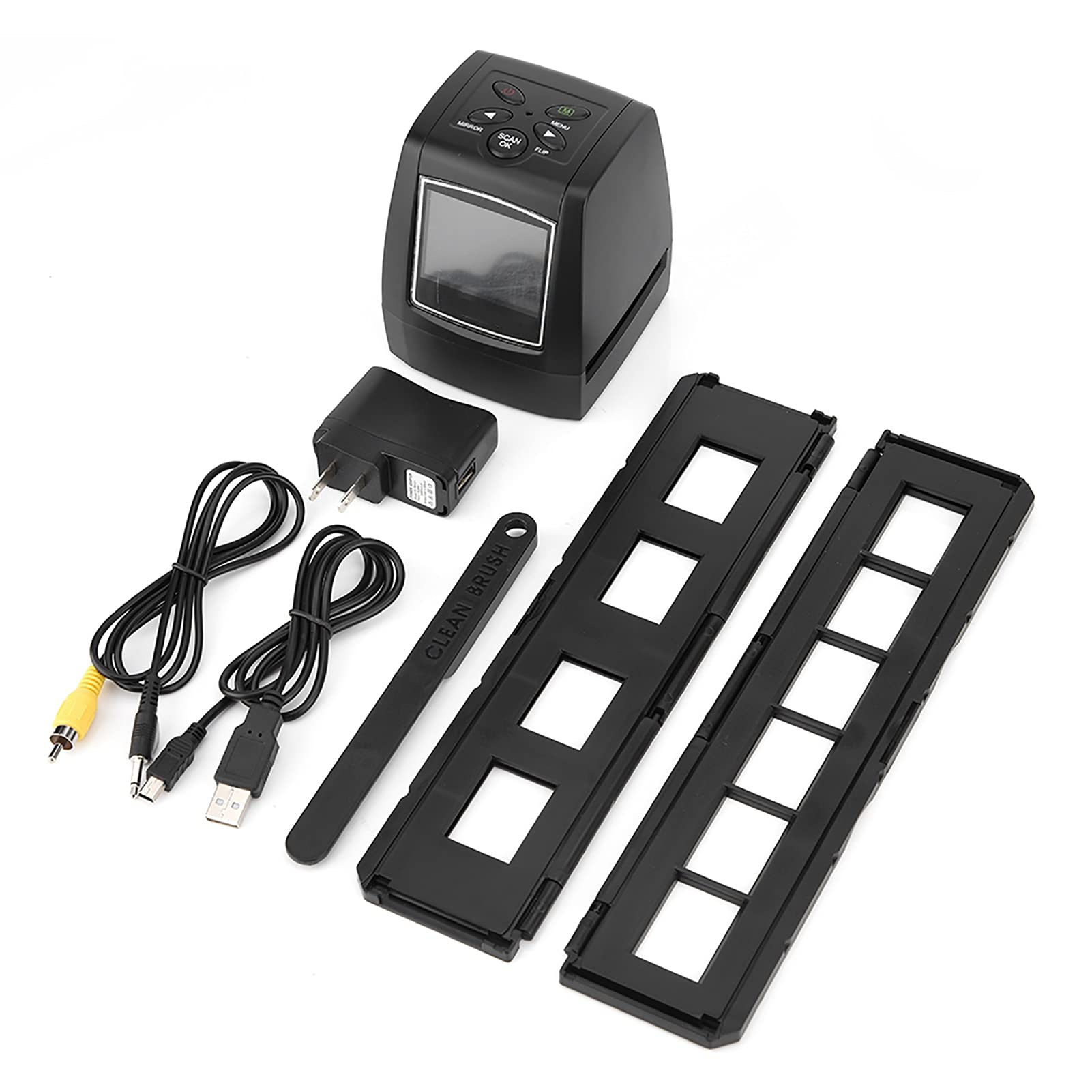 Film scanner, 2.36 inch TFTLCD screen 5MP/10MP resolution, 135/35mm color, black and white film and slide, support negative film scanner