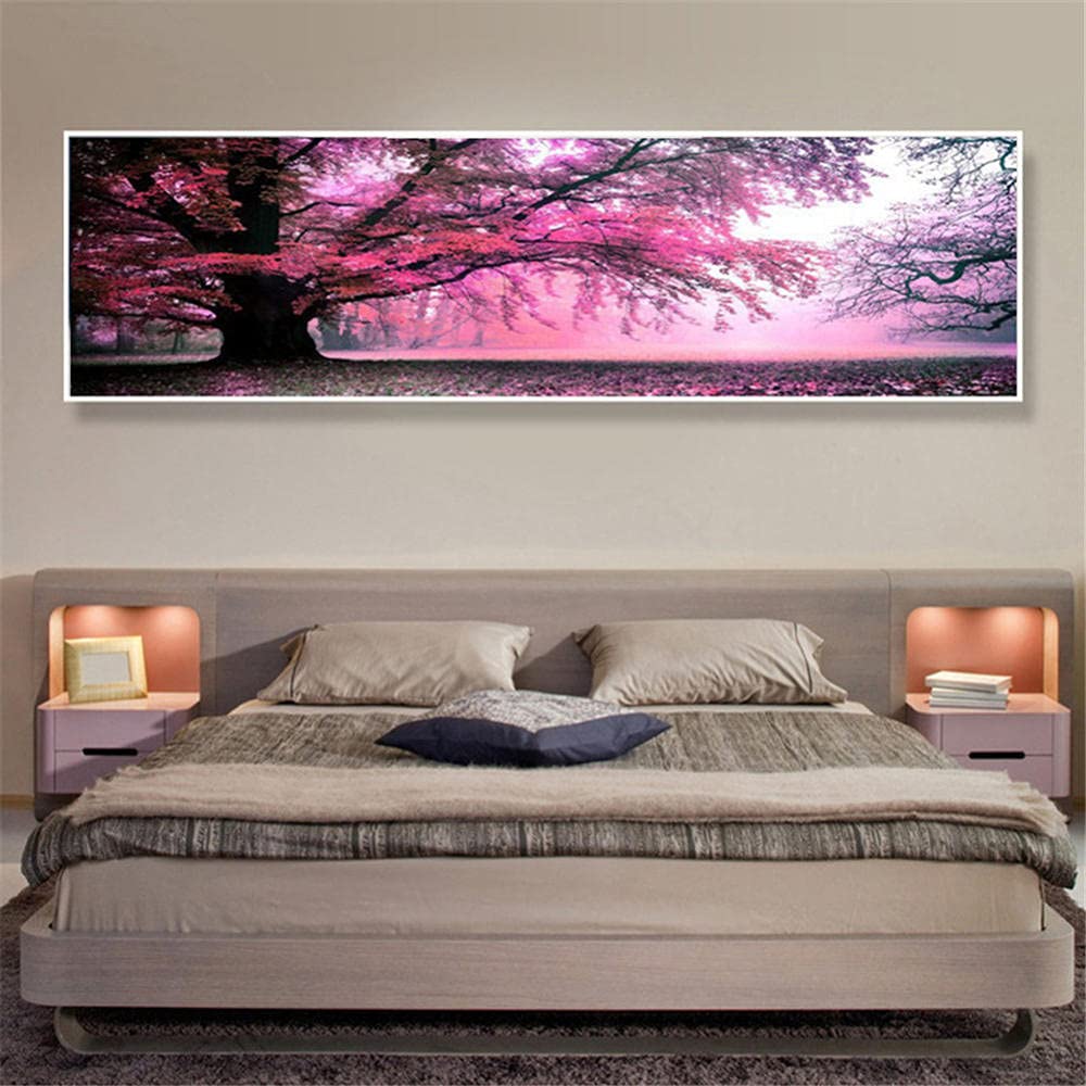 Broderie diamant kit complet anti stress grand format arbre rose