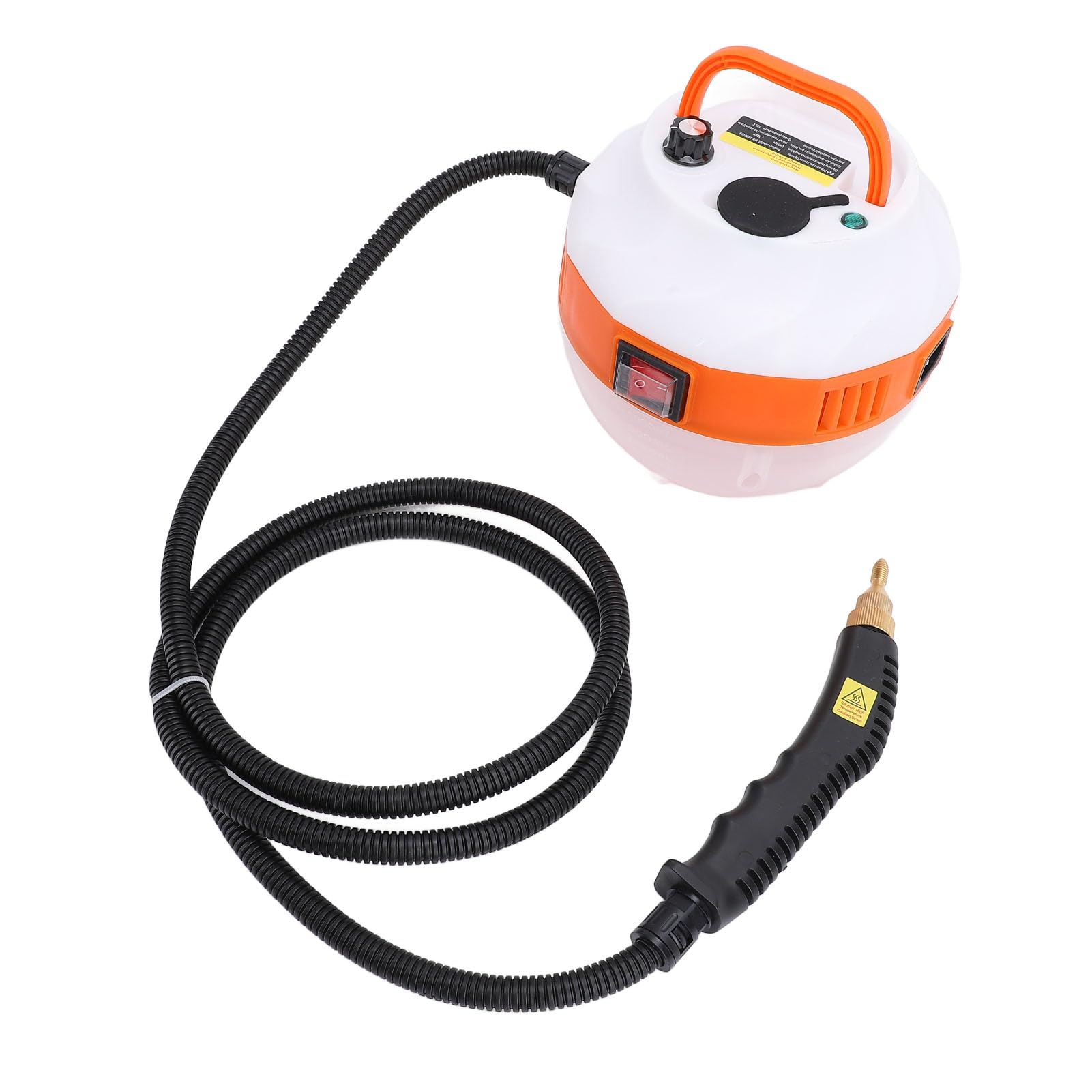 Multipurpose Handheld Steam Cleaner, Deep Clean Hot Pressurized Steam Cleaner for Home, 1L Glass, 105?, 6 Level Buttons, 50-400ML MIN, 2m Spray Gun, 1.5m Cord, White (US Plug 110V)