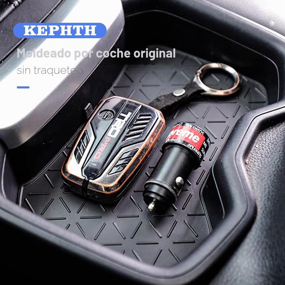 Bandeja de inserción para portavasos para Toyota RAV4/RAV-4 Accesorios 2024 2023 2022-2019 y 2021-2023 RAV4 Prime bandeja organizadora de consola central