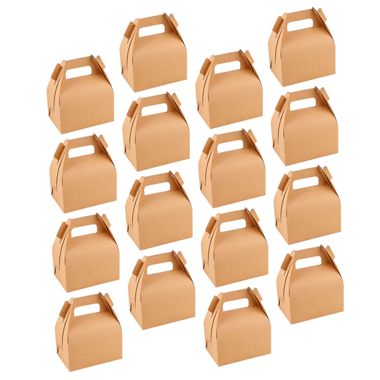 30 Boîtes Boite D'emballage Boîtes Kraft De Noël De Faveur Kraft En Brun à Biscuits De Boulangerie Papier Plier Stand De Gâteaux