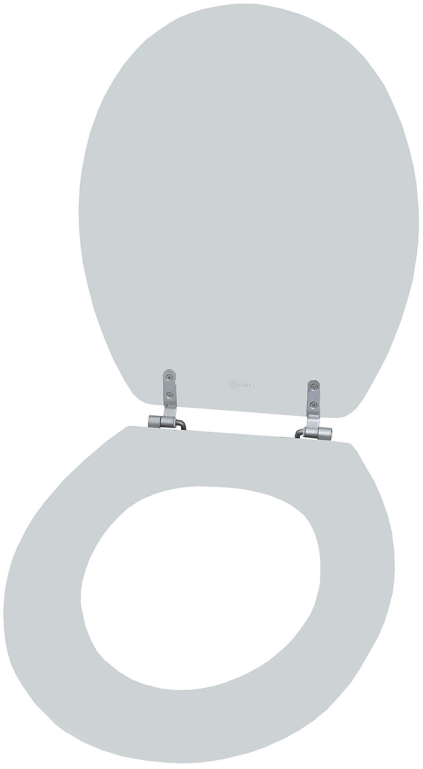 Cornat Wc-bril Modena - eenvoudige look in manhattan-grijs - hoogwaardige houten kern - comfortabel zitgevoel - effen design past in elke badkamer/ toiletbril/wc-deksel / KSH22 Cornat Wc-bril Modena - eenvoudige look in manhattan-grijs - hoogwaardige houten kern - comfortabel zitgevoel - effen design past in elke badkamer/ toiletbril/wc-deksel / KSH22