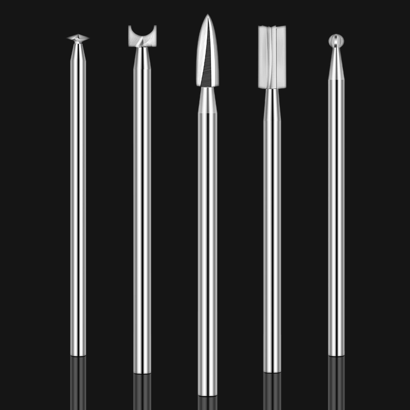 mèche de sculpture sur bois 10 pièces mèches de gravure sur bois 2.35mm tige carbure mèche de meulage arêtes vives outils de forage du bois