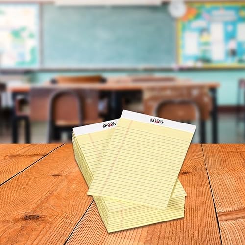 Miniatura 2 de School Smart Bloc de notas jurídicas junior, 5 x 8 pulgadas, 50 hojas cada una, canario, paquete de 12