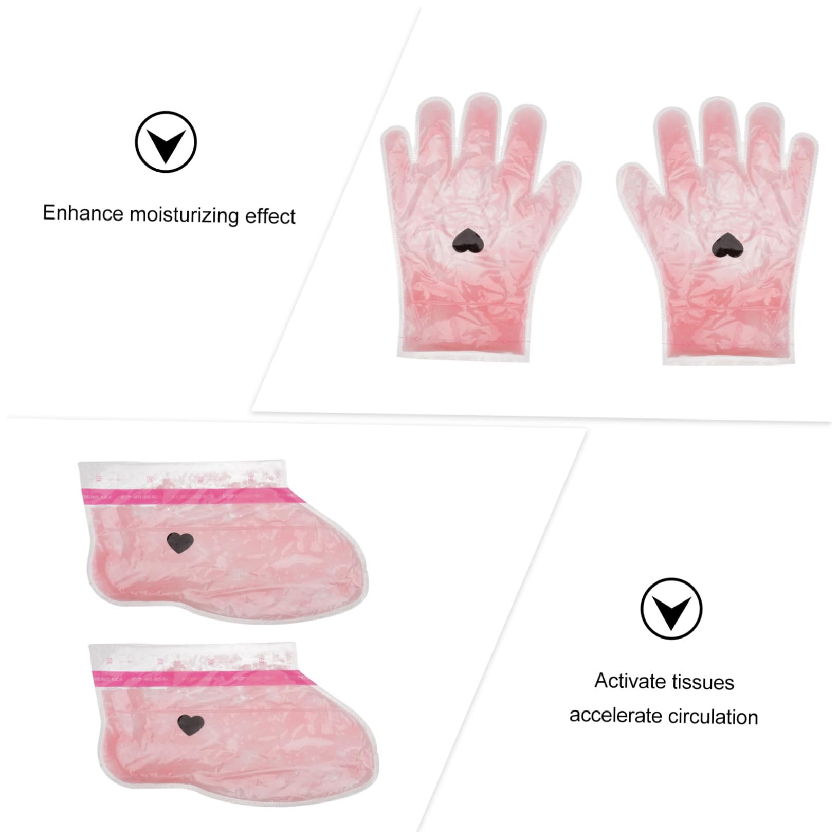 Healeved 2 Pares Guantes De De Cera Calcetines De Cera De Parafina Manopla Aislada Para El Cuidado De La Cera Cubierta De Cera De Manos De Belleza Spa Rojo Cosmético Cera Parafina