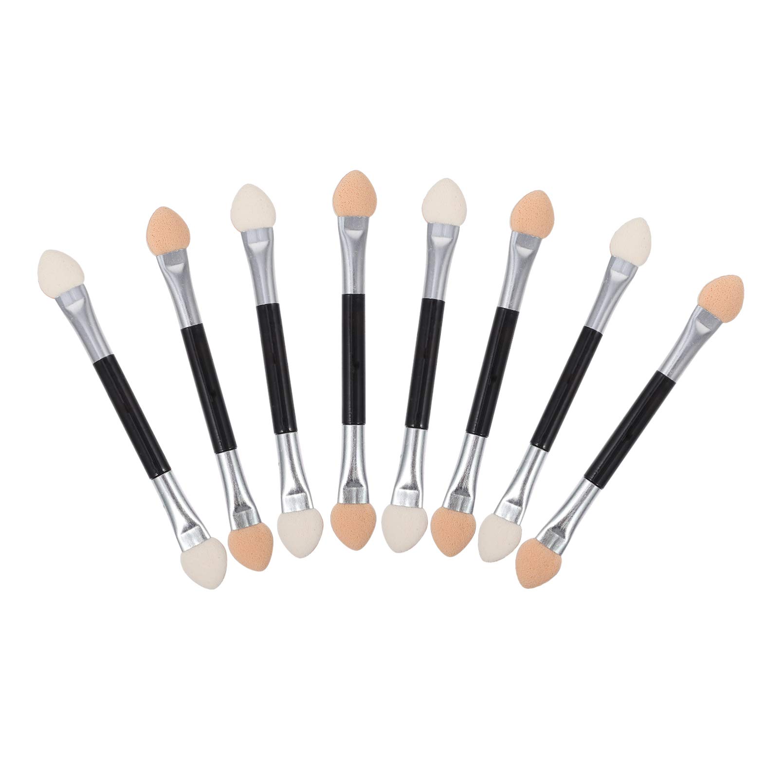 Make Up 20pcs Dual Sided Eye Shadow Applicator Oval Sponge Tipped Eyeshadow Makeup Applicator for Girls Lady Women Daily Beauty Eye Shadow Brush