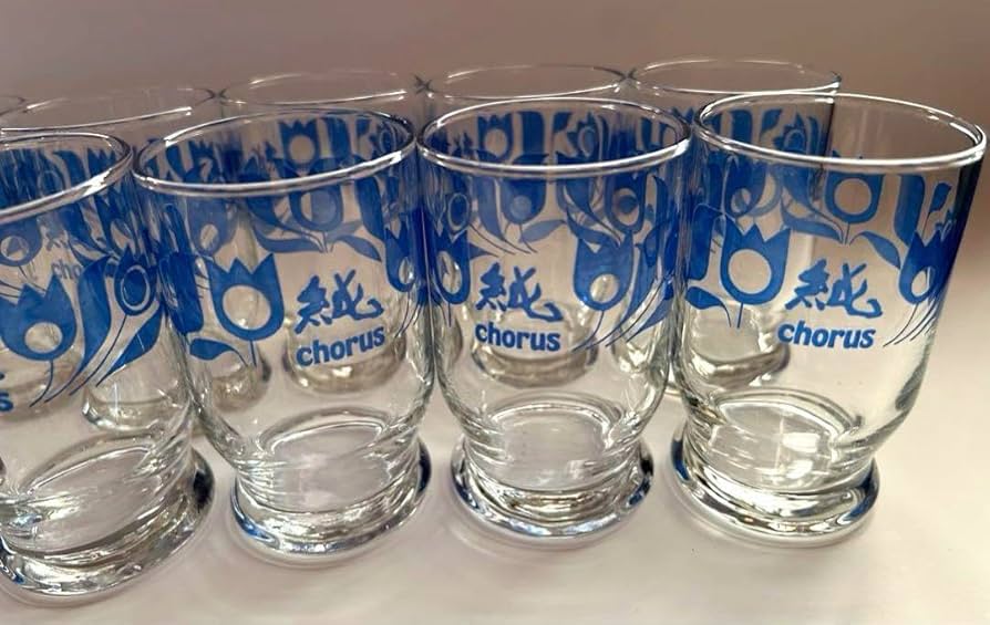 森永コーラスタンブラーセット 森永 コーラス ガラス コップ セット タンブラー 硝子製 昭和