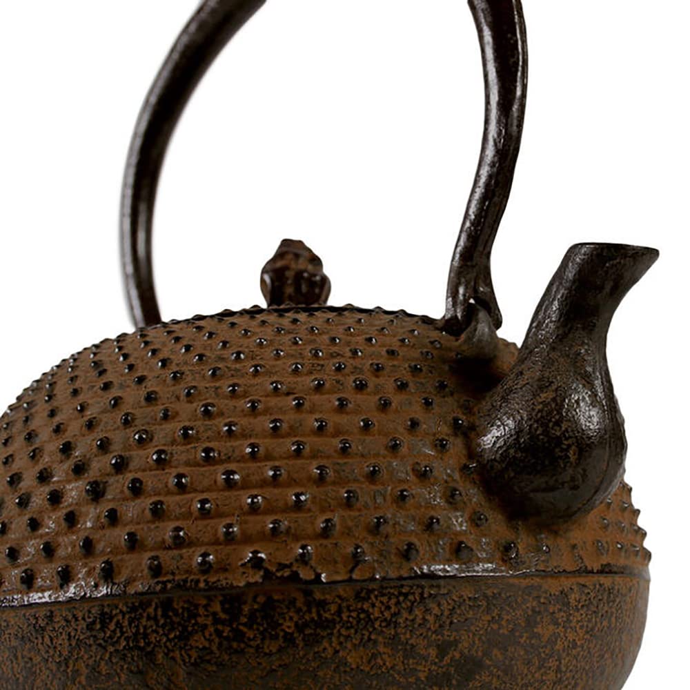 Amazon | 南部鉄器 南部鉄瓶 『丸形 貝 錆色』 1.1L | ノーブランド品