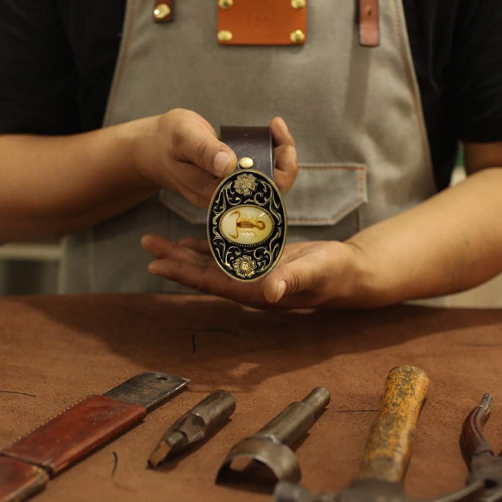 XGALBLA Cool Western Colorful Style stone 3D Scorpion Belt Buckle For Men - Image 6