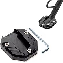 Motorcycle Kickstand Pad Enlarger for Yamaha V-MAX VMAX 1200 1700, Aluminum Alloy Side Stand Extension, Anodized Anti-Slip Base for Stable Parking,Black