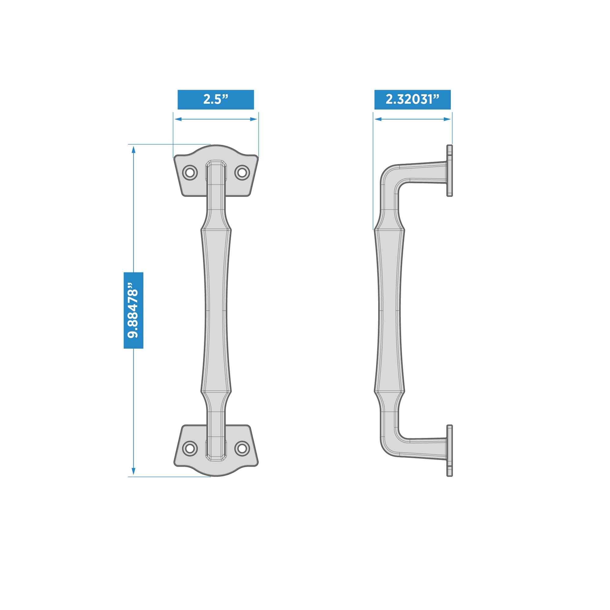 National Hardware N166-027 - Tirante per cancello nero moderno da 9,8