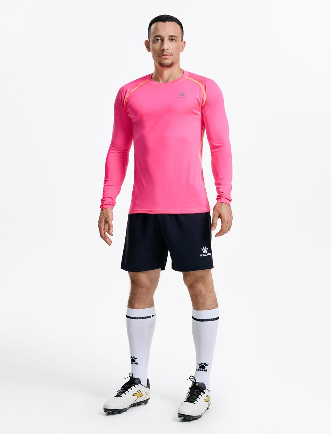 KELME Men's Long Sleeve Compression Shirt, Cool Dry Athletic Top Base Layers, Running Soccer Football Undershirt T-Shirt - Image 4