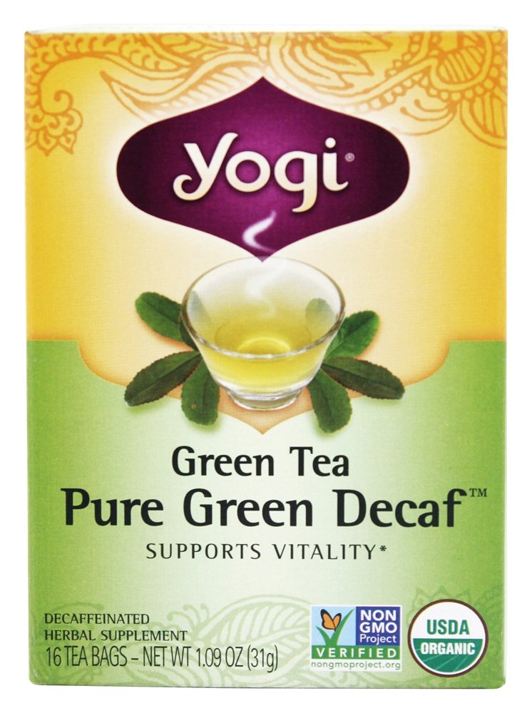 Yogi Tea, thé vert Pure Green décaféiné , 16 sachets de thé, 1,​09 oz (31 g)
