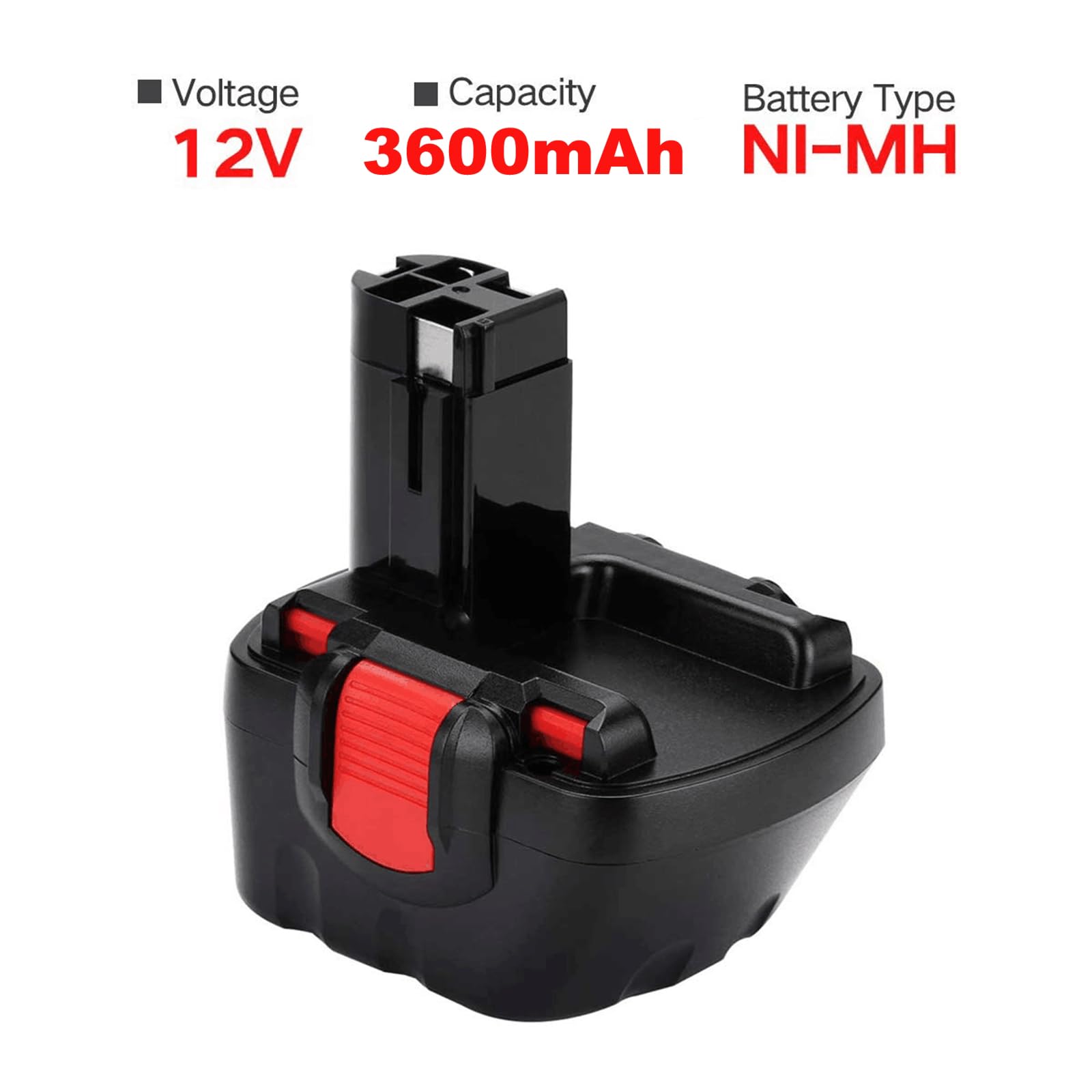 2X Batterie de Remplacement 12V 3.6Ah Ni-MH pour Bosch BAT043 BAT045 BAT120 BAT139 2607335542 2607335526 2607335274 2607335709 GSR 12-2 12VE-2 PSR 12 GSB 12VE-2 22612 23612 32612