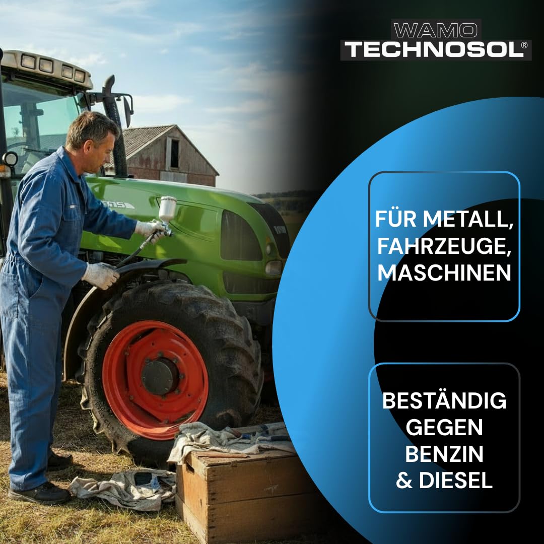 TECHNOSOL Kunstharzlack | SMARAGDGRÜN | RAL 6001 | 1 L | schnelltrocknend | witterungsbeständig | für Metall, Holz & Stahl | deckend | Made in Germany
