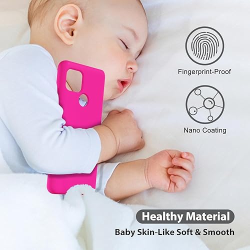 Miniatura 6 de oakxco Funda para teléfono Google Pixel 5 de silicona líquida, color sólido brillante fluorescente, bonita funda protectora de TPU de goma suave