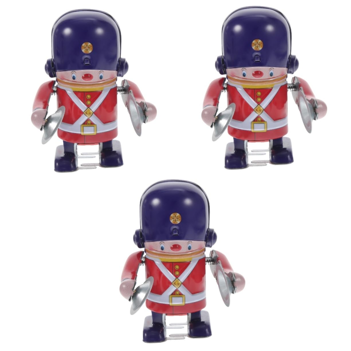 Amazon.co.jp: TEHAUX 3個 ブリキのおもちゃ ワインドアップドラマー 