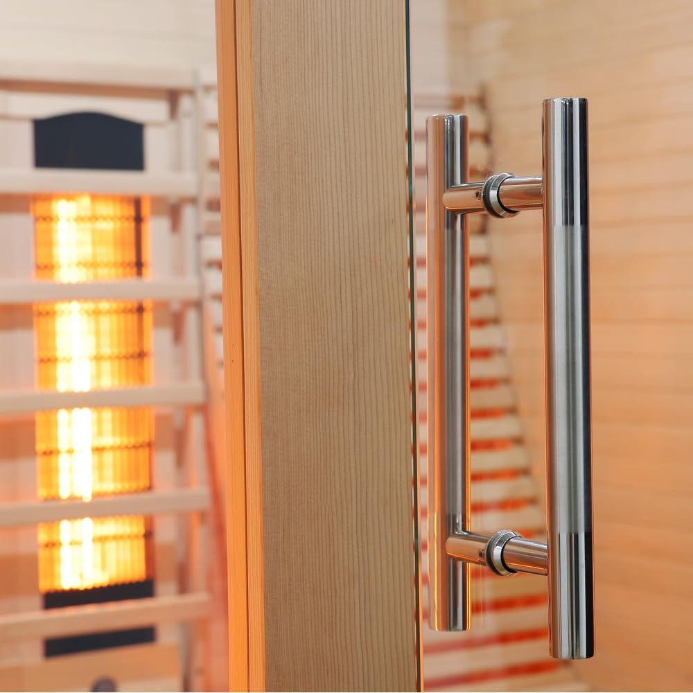 Bagno Italia Sauna 150x150 cm con piastre infrarossi full spectrum due posti bluetooth luci led