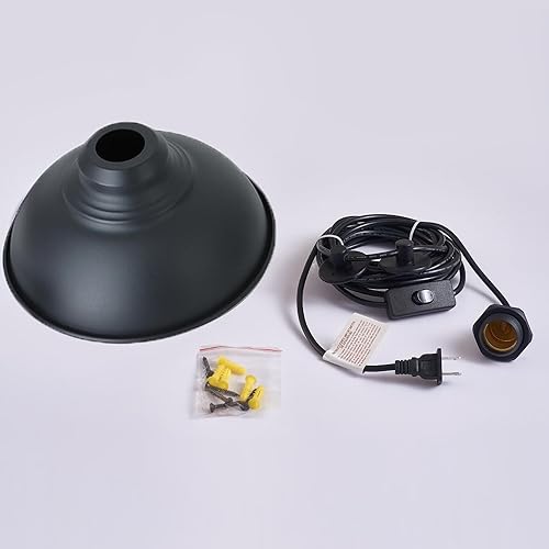 Miniatura 4 de Enchufe en lámparas colgantes Lámparas colgantes Sombras Luz colgante con cable de enchufe Luz negra Lámpara colgante de esquina Lámparas colgantes