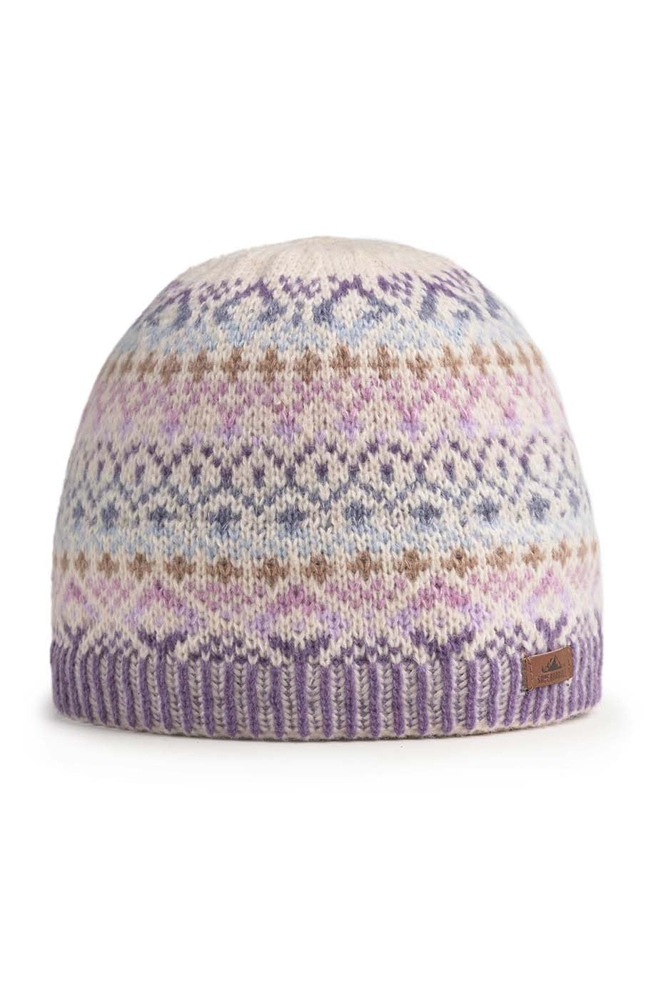 Superbobble Unisex Mauve Linga Heather Fairisle Beanie Hat
