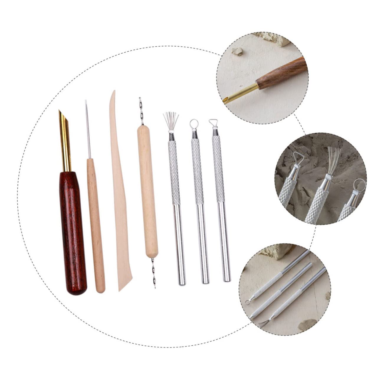 Angoily Juego De 3 Herramientas Para Esculpir Arcilla Para Trabajar Tallar Forma Tallar Para Empezar Hornear Arcilla Herramientas Modelar Kit Versátil Para Esculpir