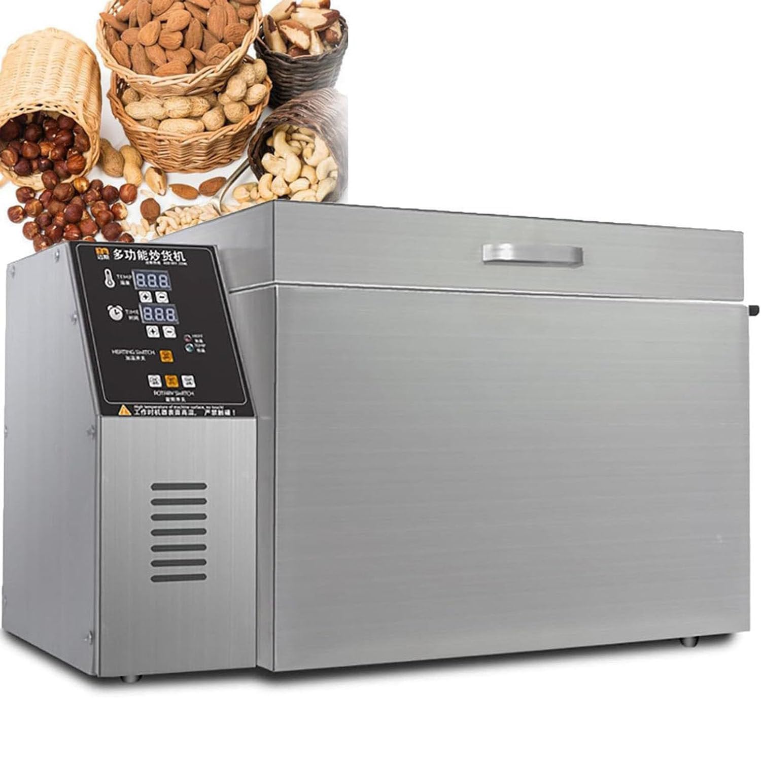 LQQYJSM Coffee Roaster Machine 1800W/2500W, Stainless Steel Cereals Roaster, Nut Baking Tools, Electric Coffee Bean Roaster, Adjustable Temperature 0 to 350° and Timer 0 to 999 Minutes,4000g