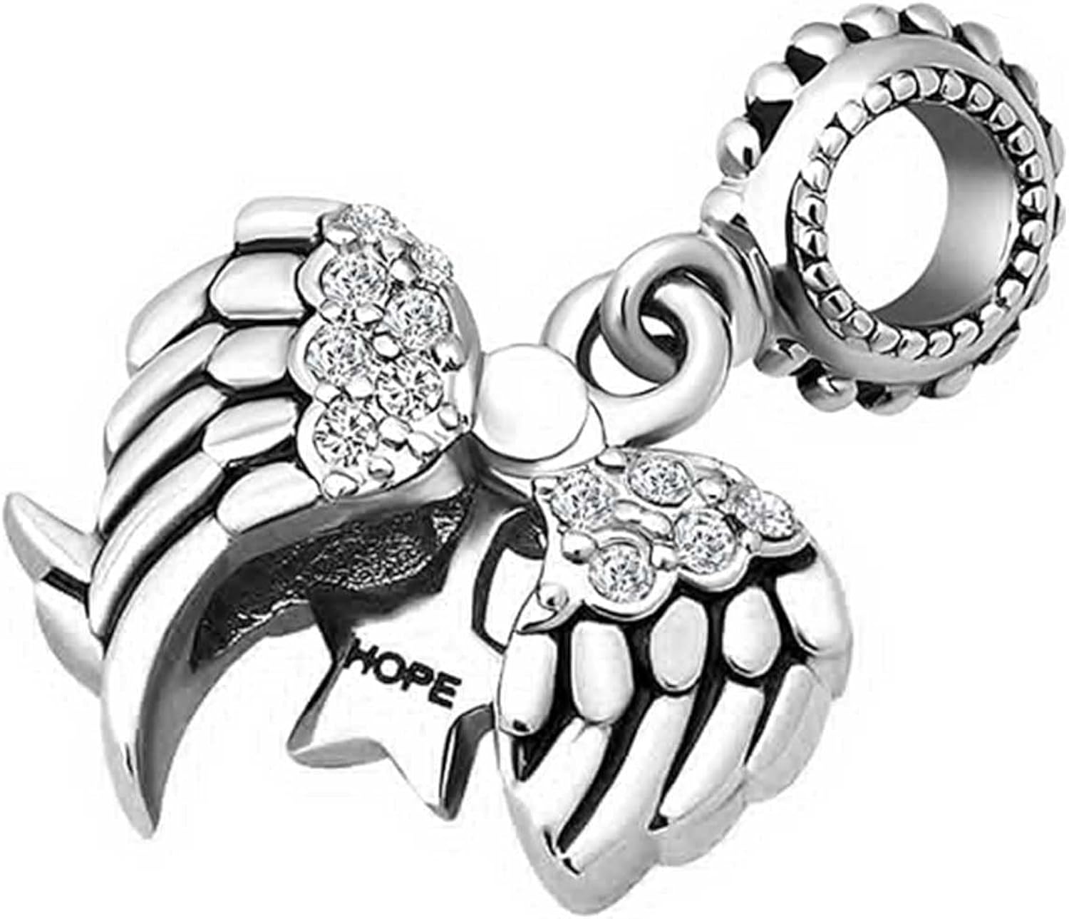KunBead Jewelry Women Girls Feather Hope Angel Wing Sale Charms Compatible with Pandora Bracelets Necklaces - Image 4