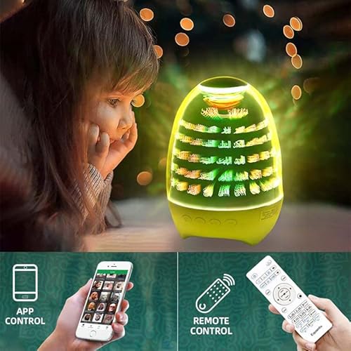 Shafi® Latest Quran Speaker Control Via Touch/App/Remote - Quran For Kids 3D 99 Names Of Allah Night Light Bluetooth Speaker - Hd Quran Audio - Quran In Arabic 16 Recitations 16 Translations #TOP3