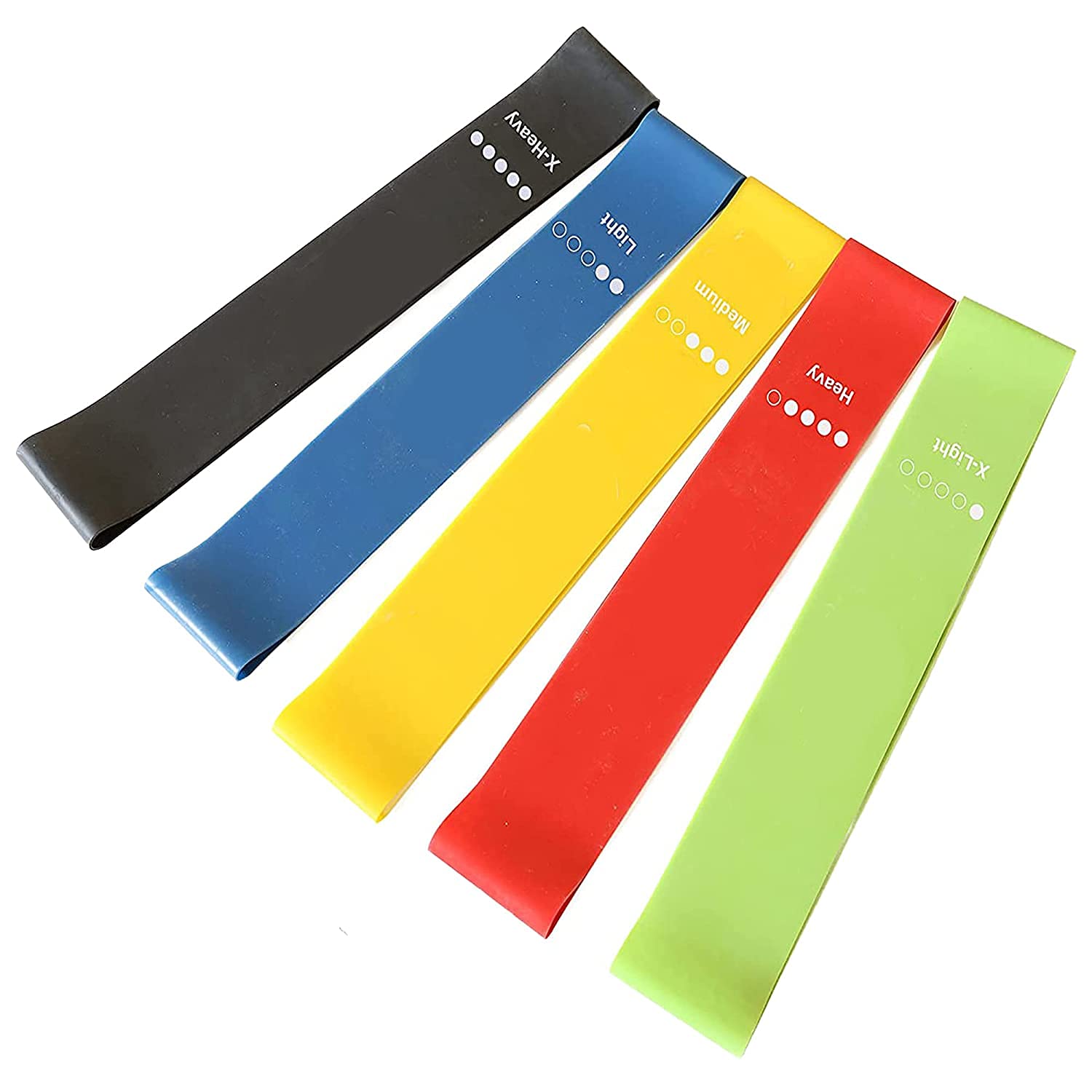 SAKAR Sales Resistance Loop Bands, Thera Bands, Exercise Bands for Home Fitness, Stretching, Strength Training, Physical Therapy, Natural Latex Workout Bands, Pilates Flex Bands – Set of 5-image-37