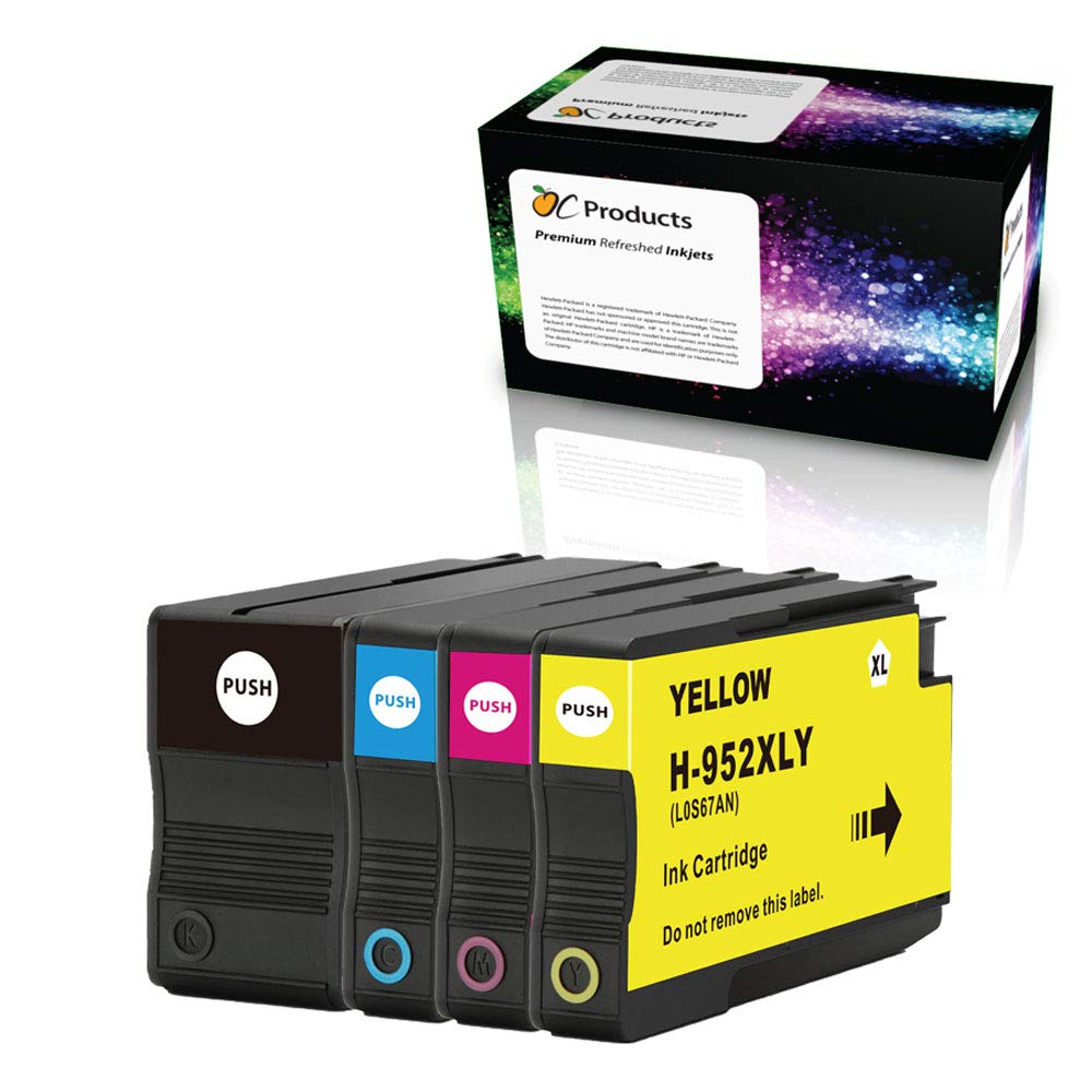 OCProducts Remanufactured Ink Cartridge HP 952XL Ink Cartridge 4 Pack for OfficeJet Pro 7720 7730 7740 8210 8216 8702 8710 8715 8720 8725 8730 8740