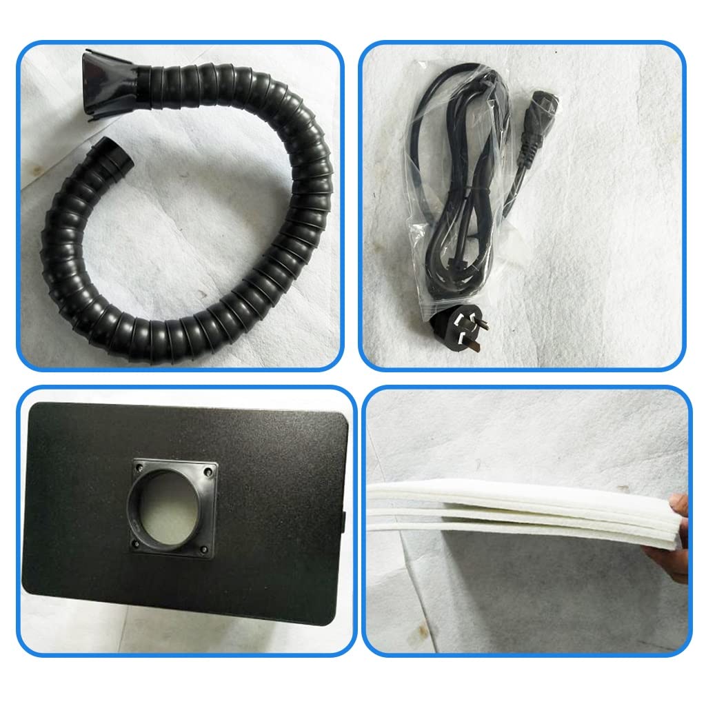 Extractor de Humos de Soldadura de 80 W Extractor de Humos de Soldadura portátil con Brazos de Soldadura Flexibles y Perilla de Mango Regulación de Velocidad Continua para soldar Estación de Trabajo