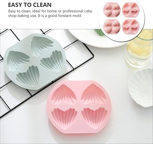 Miniatura 4 de Juego de 4 moldes de silicona para dulces, moldes para hornear en forma de corazón, 4 cavidades, moldes de silicona para tartas, moldes para