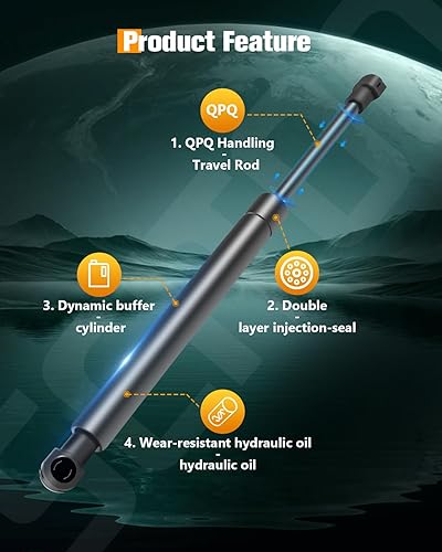 Vista 767 de SCITOO PM1017 - Soportes de elevación de 17.8 pulgadas para Hyundai Santa Fe 2007-2012 trasero izquierdo y derecho Liftgate Shock Struts 2pcs