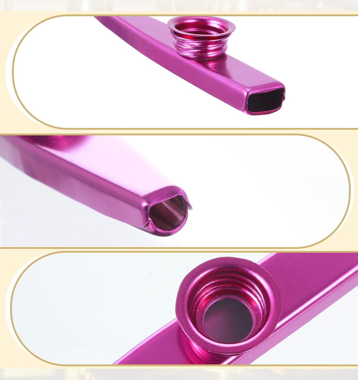 6Pcs Kazoo, Metal Kazoo Professional Musical Instruments, Christmas Party Favors Kazoos Fun Gift for Party, A Good Companion for Ukulele, Violin, Guitar, Piano Keyboard, Colorful image 3