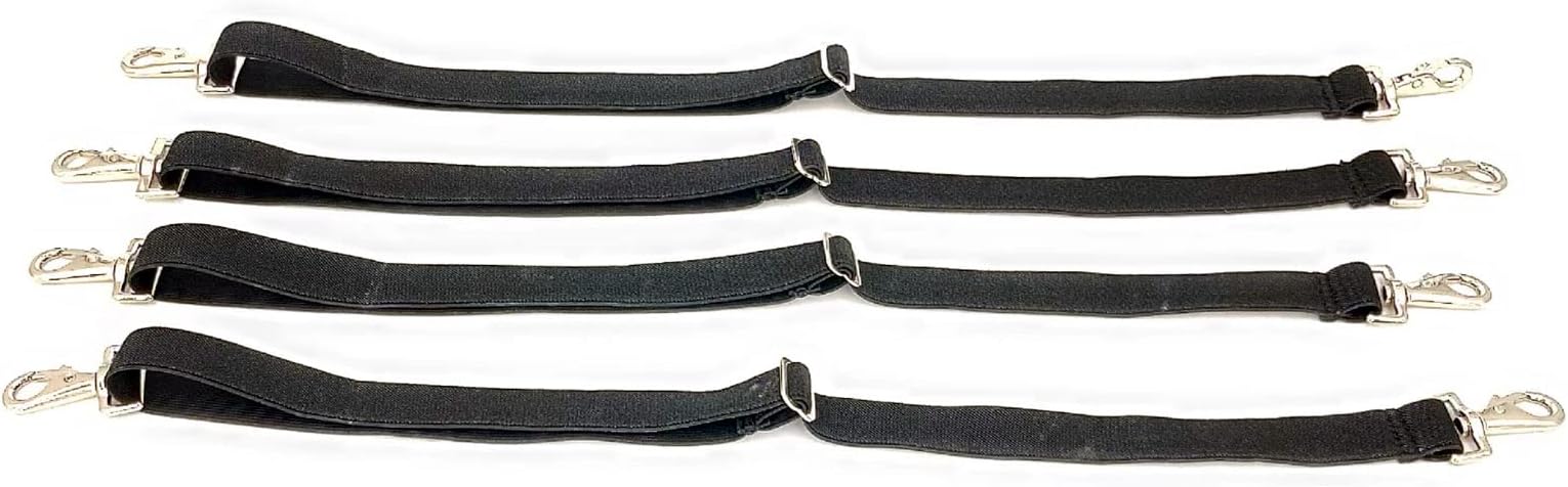 Pack of 4 Horse Blanket Sheet Leg Straps Replacement with Durable Swivel Snaps as a Spare Parts for Horse Blankets for Winter Waterprooft or Cooler